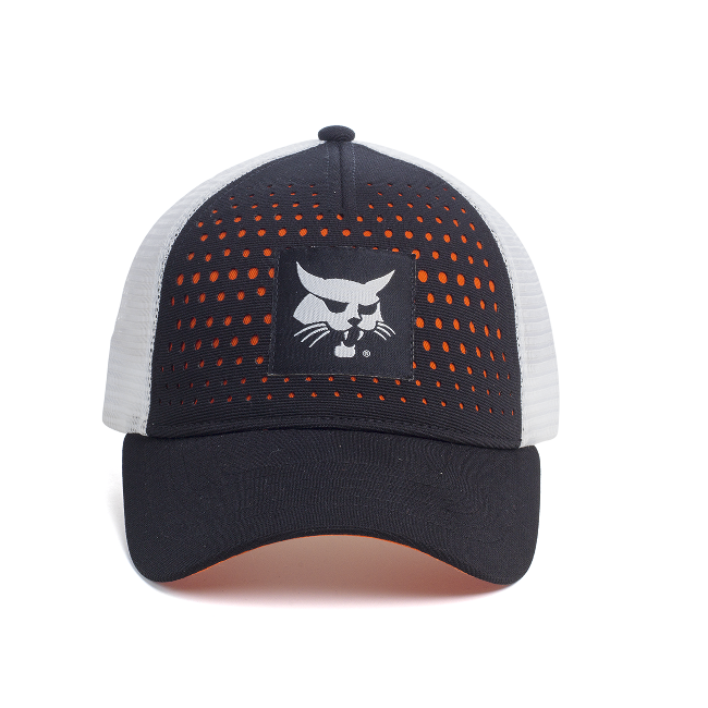 laser orange trucker hat