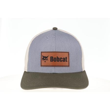 Blue Leather Patch Cap